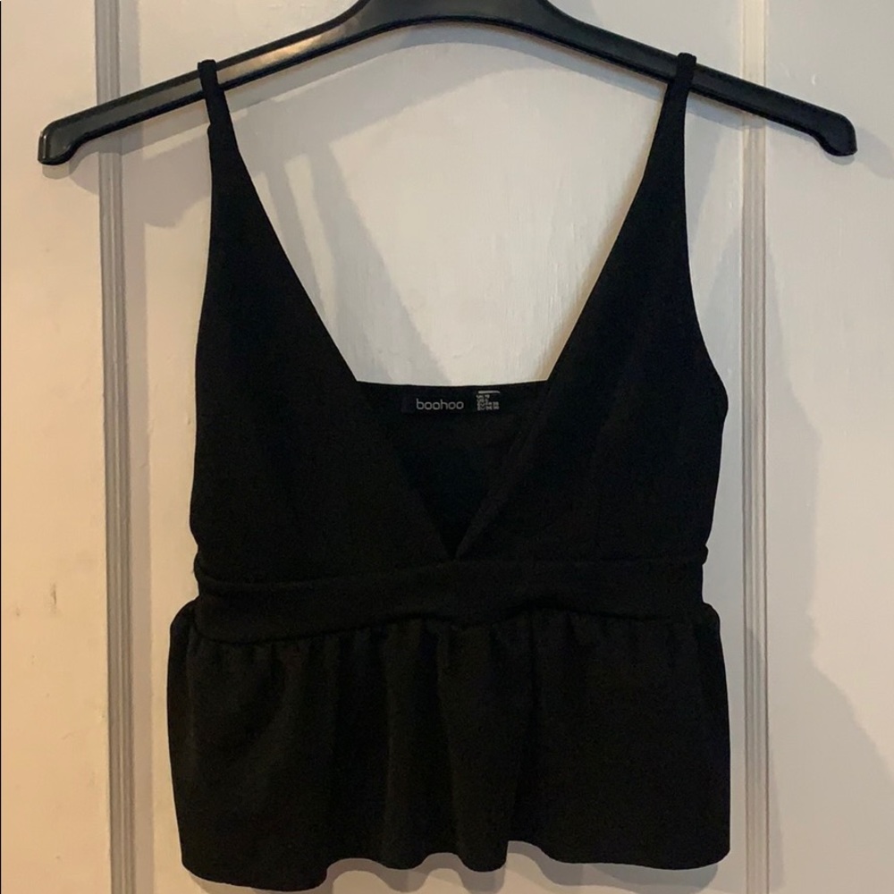 BOOHOO peplum crop top